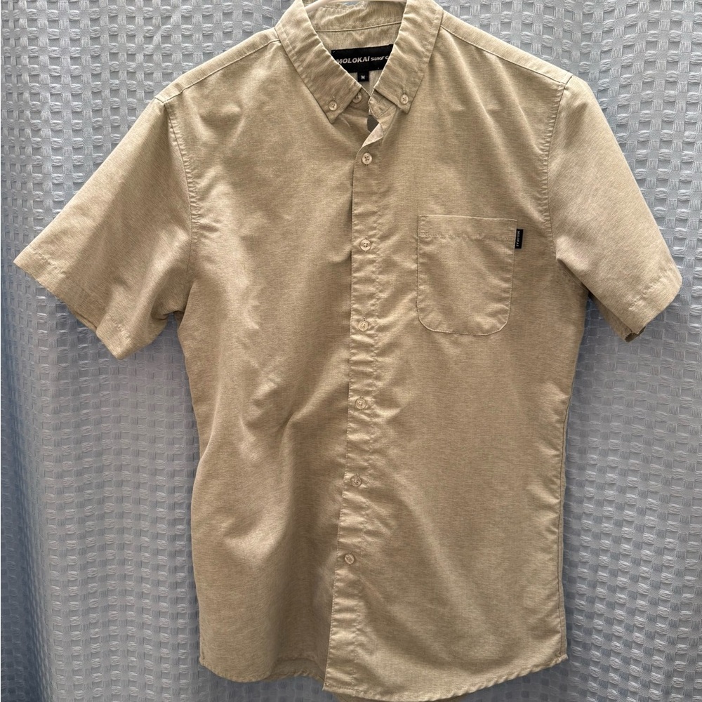 Men's Light Heather Gray Button-Down Shirt
